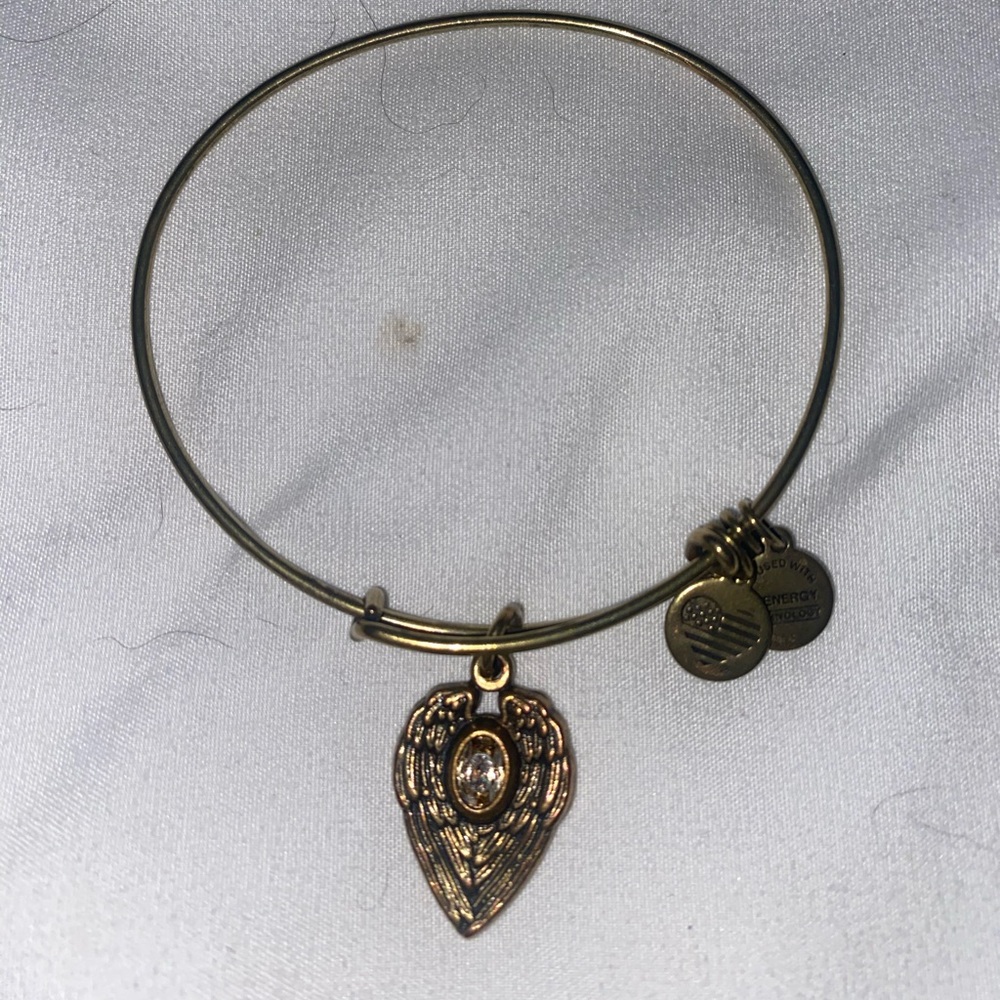 Retired Antique gold Guardian Angel Alex and Ani bracelet